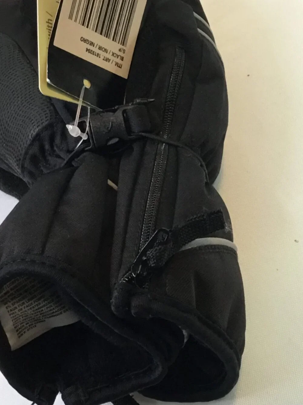 Head Dupont Sorona Winter Mittens Kids Size Small 4-6 Black with Side Zipper New